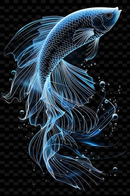 A fish with a blue background and the words quot fish quot on the back