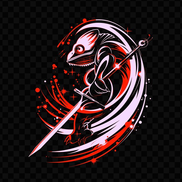 PSD a fish with a sword in the middle of it