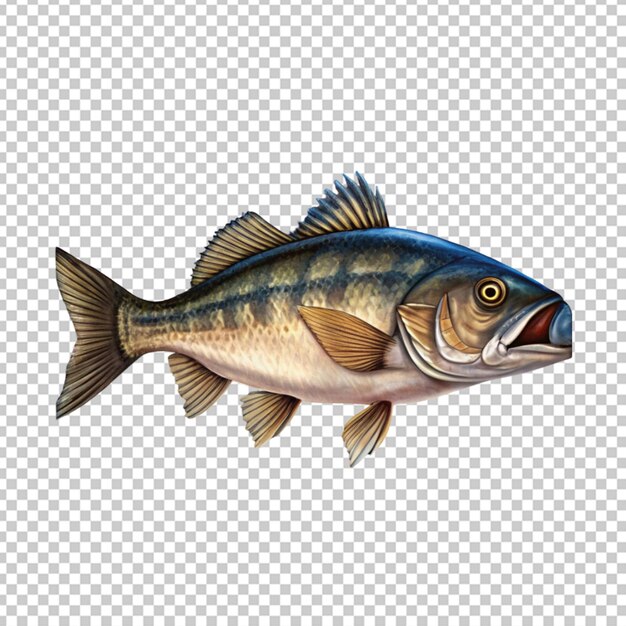 PSD fish with usa flag