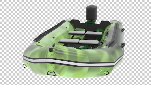 PSD Рыболовная лодка изолирована на прозрачном фоне 3d-илюстрация