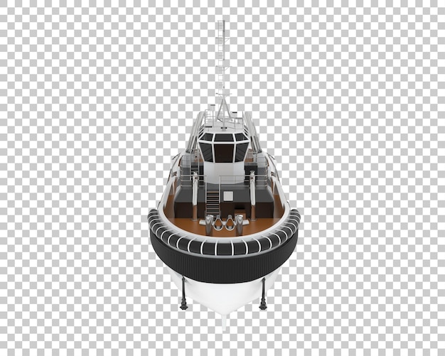 PSD 透明な背景の3dレンダリングイラストの漁船
