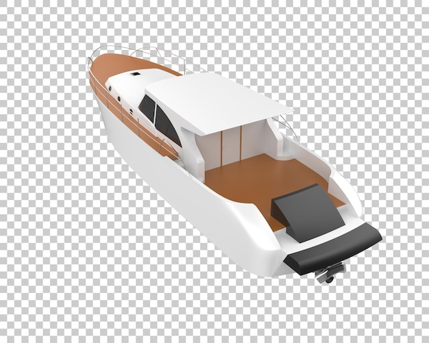 透明な背景の3dレンダリングイラストの漁船