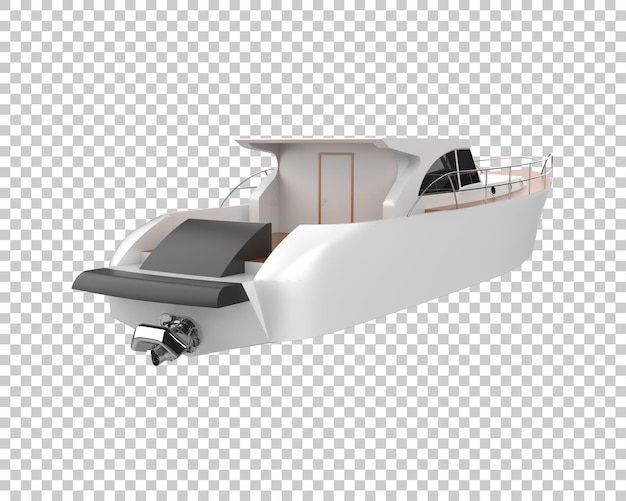 PSD fishing boat on transparent background 3d rendering illustration