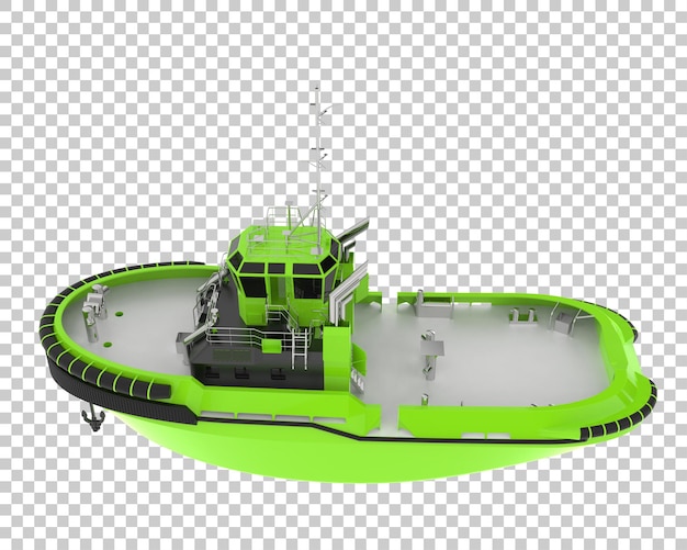 PSD fishing boat on transparent background 3d rendering illustration