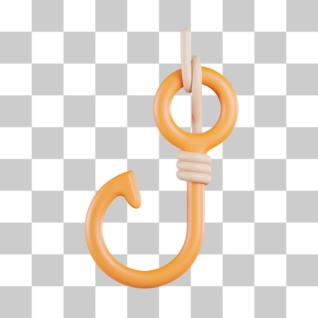 Fishing hook 3d icon