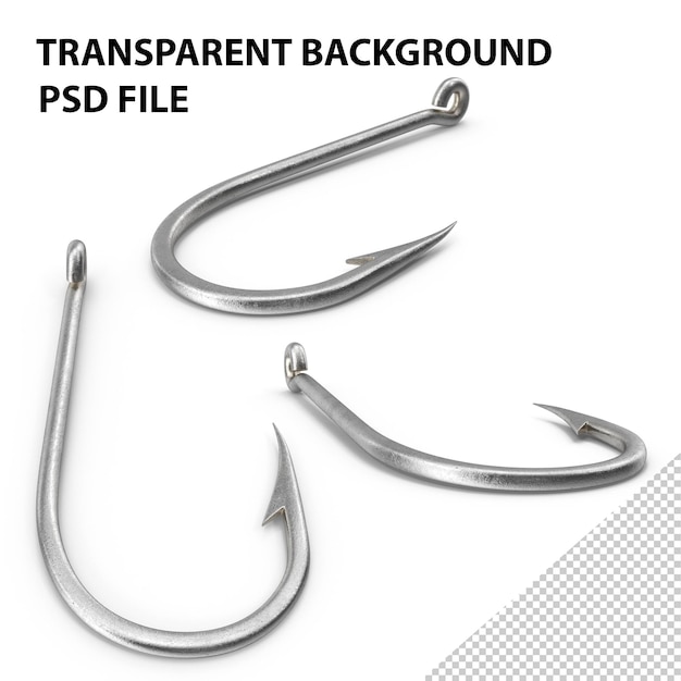 Premium PSD  Fishing hook png