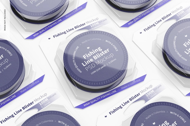 Fishing Line Blisters Mockup