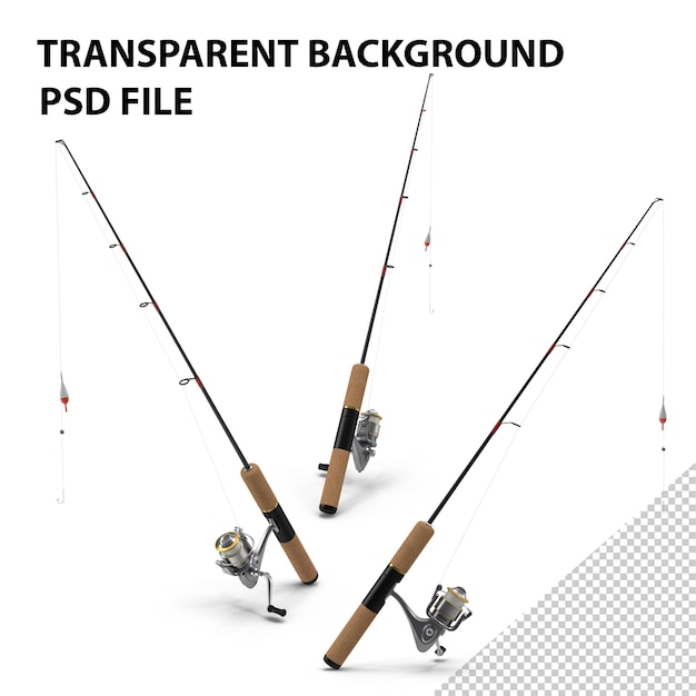 PSD fishing pole png