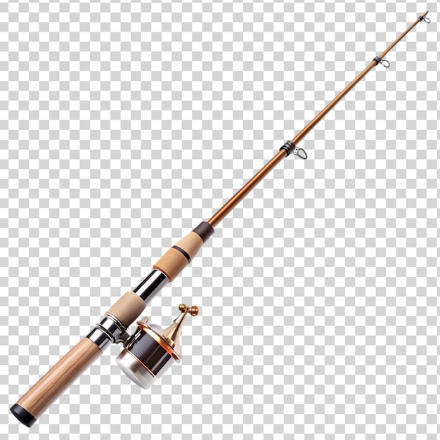 Fishing rod isolated on transparent background