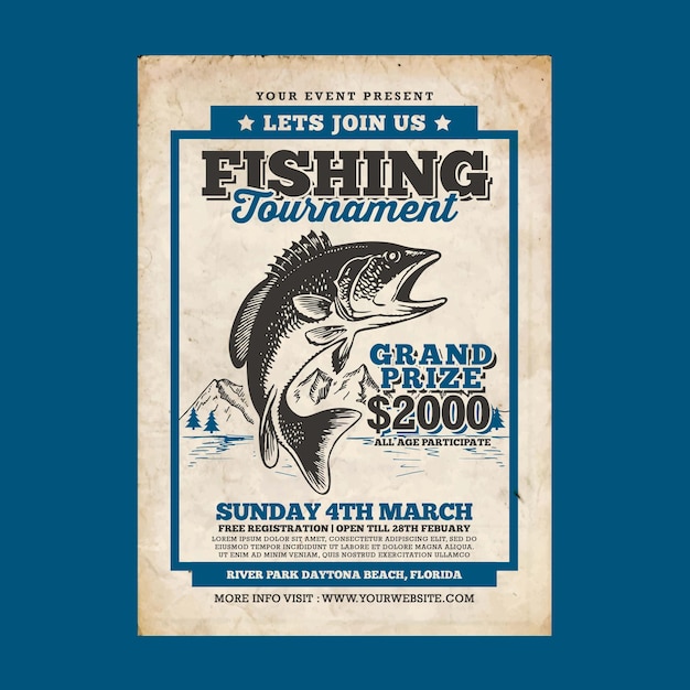 Fishing tournament flyer