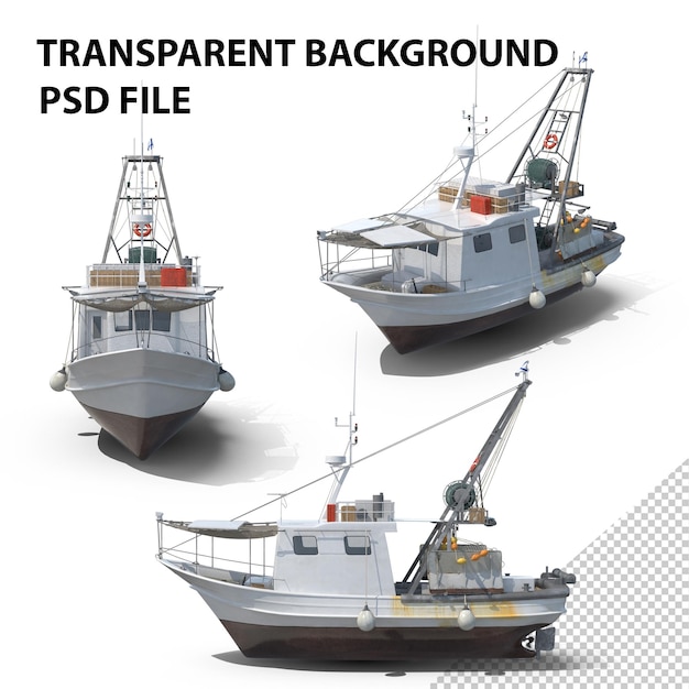 PSD fishing vessel png