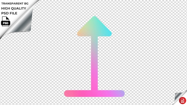 PSD fisrarrowaltfrombottom vector icon rainbow colorful psd transparente