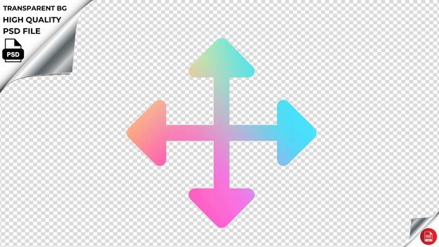 PSD fisrarrowsalt vector icon rainbow colorful psd transparente