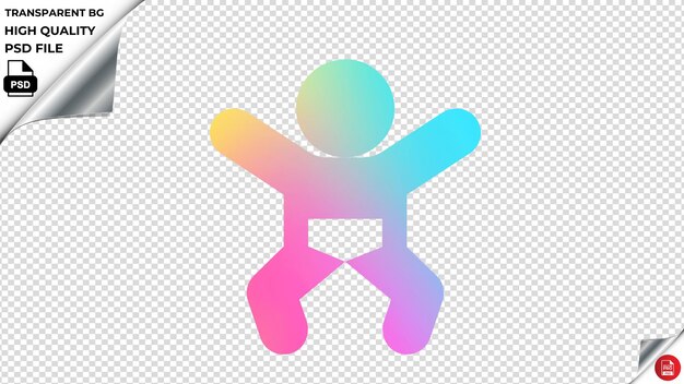 PSD fisrbaby vector icon regenboog kleurrijke psd transparant