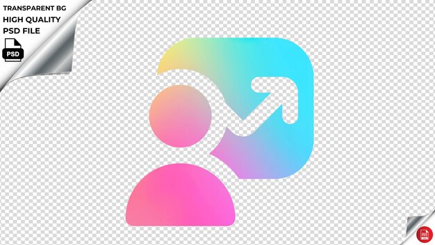 PSD fisrchartuser vector icon rainbow colorful psd transparent