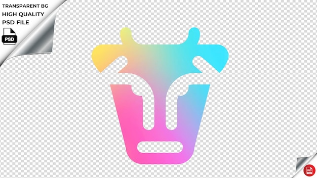PSD fisrcow vector icon rainbow colorful psd transparent