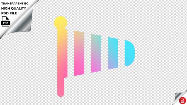 PSD fisrwindsock vector icon regenboog kleurrijke psd transparant