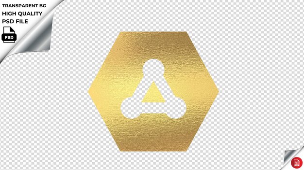 PSD fisssensoron goud textuur vector icon psd transparent