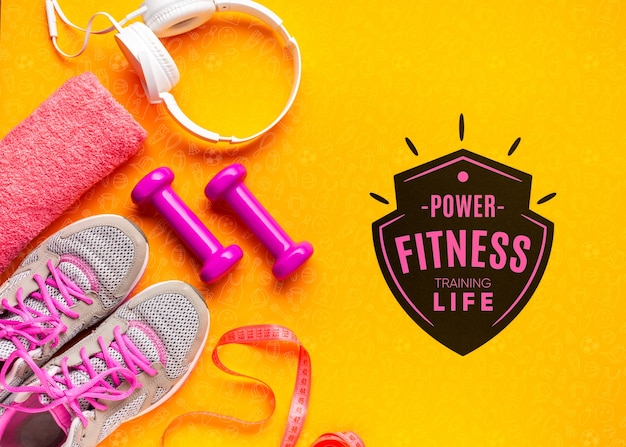 Fitness class equipment and headphones