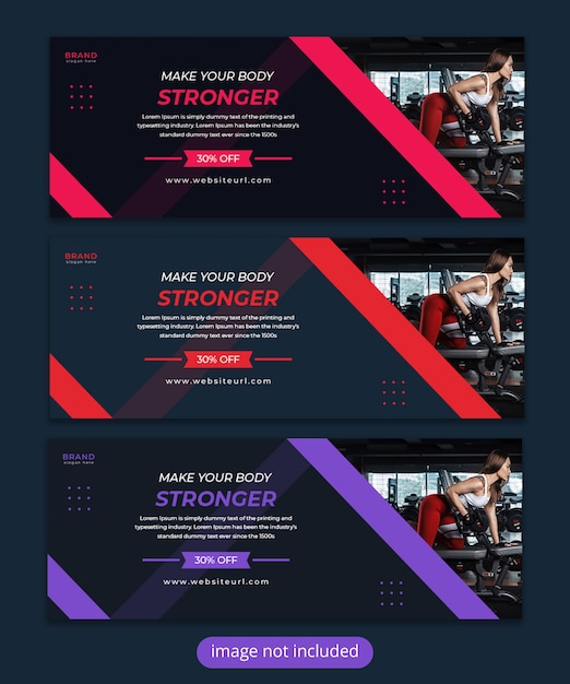 PSD fitness facebook cover template