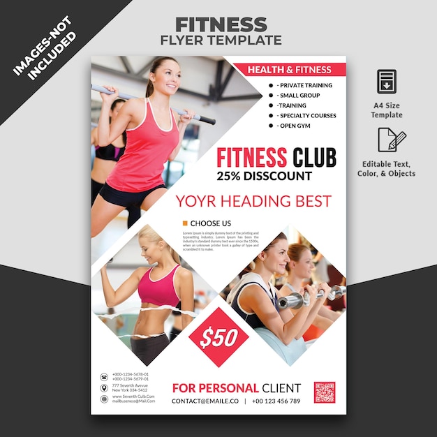 fitness flyer template - 25 discount for personal clients