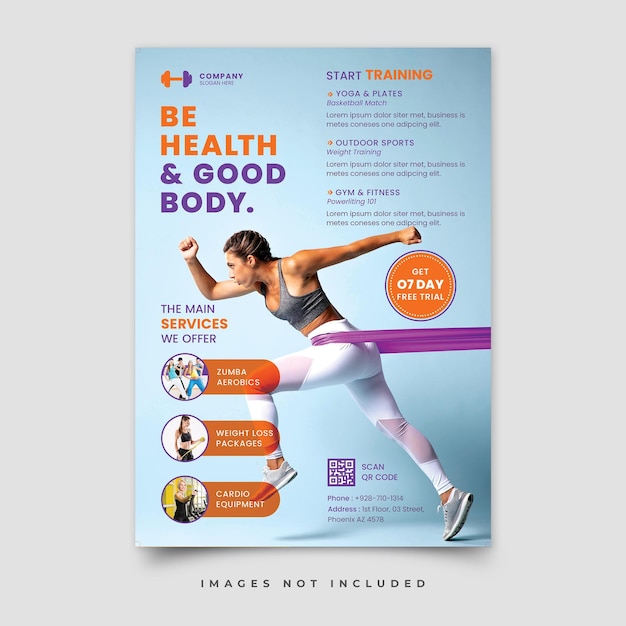 PSD fitness flyer template