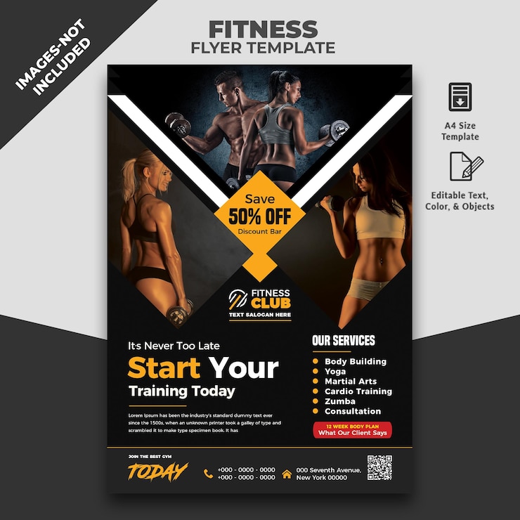 PSD fitness flyer templates