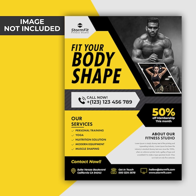 PSD fitness flyer