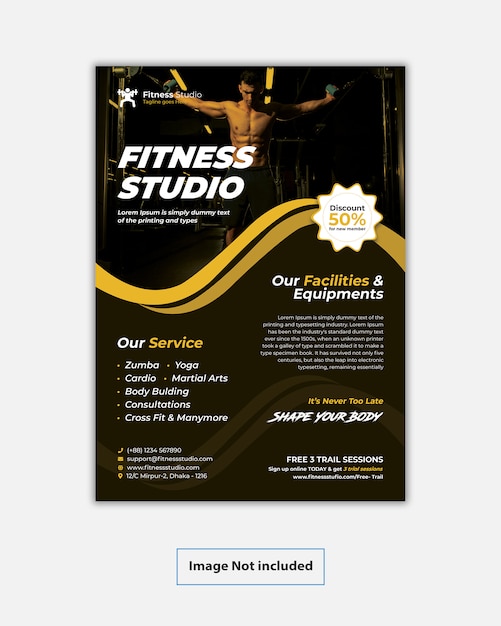 PSD fitness flyer