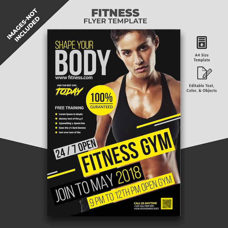 PSD fitness flyer