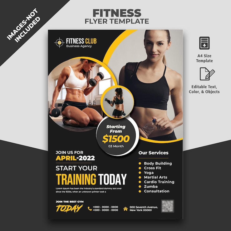 PSD fitness flyer
