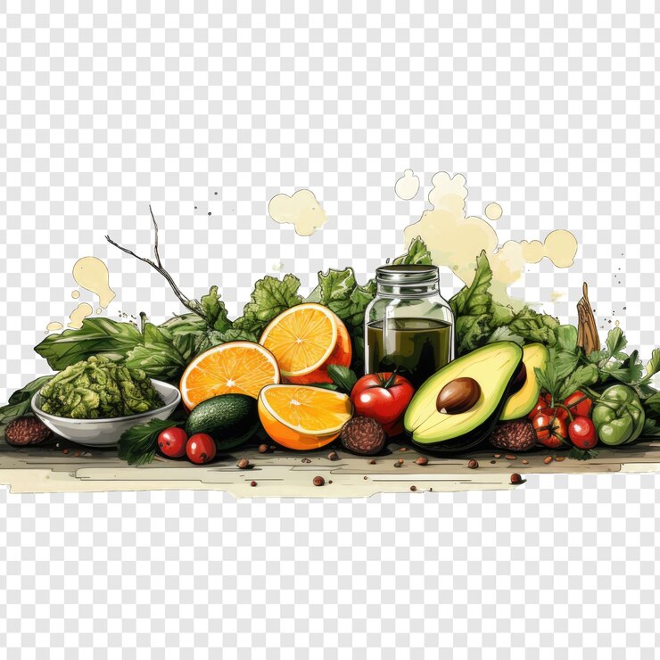 PSD fitness food izolowany styl png z białym tłem generatywny ia