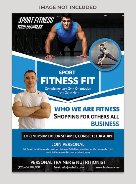 Fitness gym flyer template
