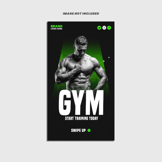 Fitness gym instagram-verhaalsjabloon