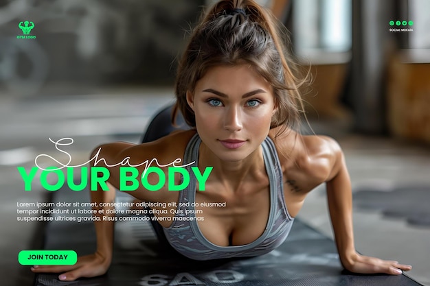 PSD fitness and gym template