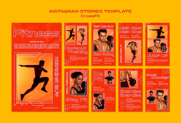 Fitness and health instagram stories collection