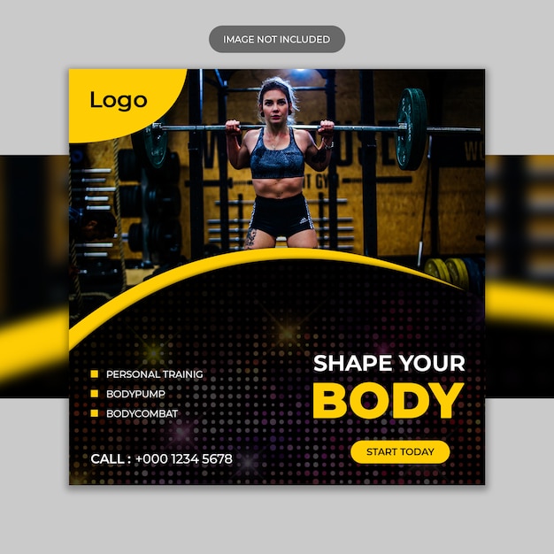 Fitness instagram post template