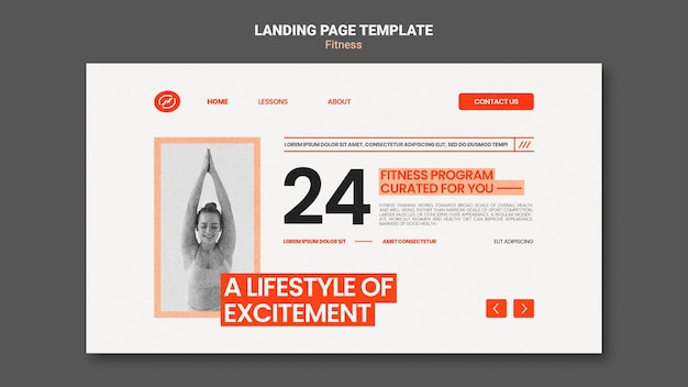 Fitness landing page