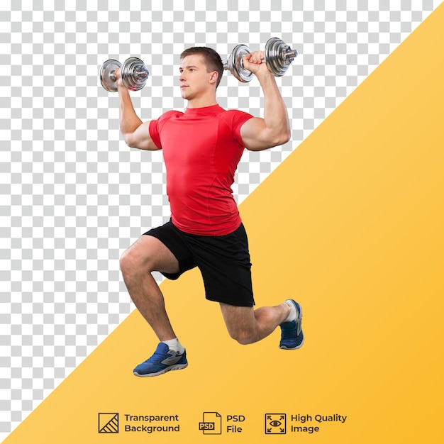 fitness man with dumbbells