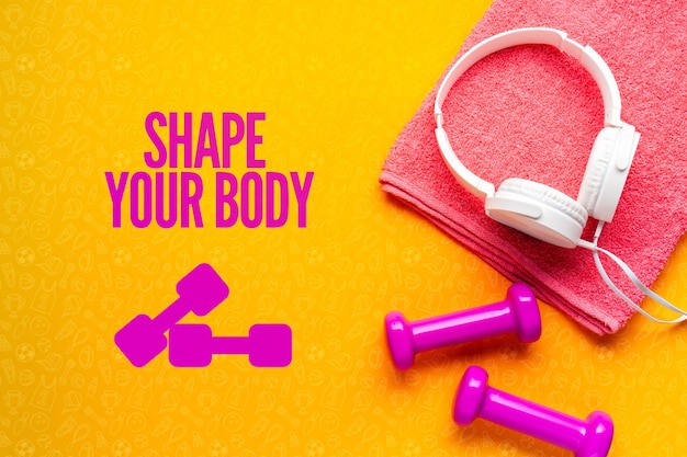Fitness motivational message and equipment