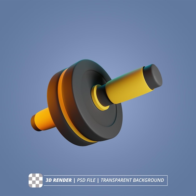 Fitness roller rendering 3d di immagini isolate