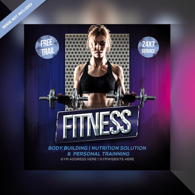 PSD fitness social banner template