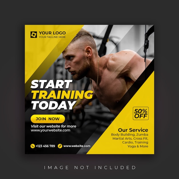 Fitness social media banner template