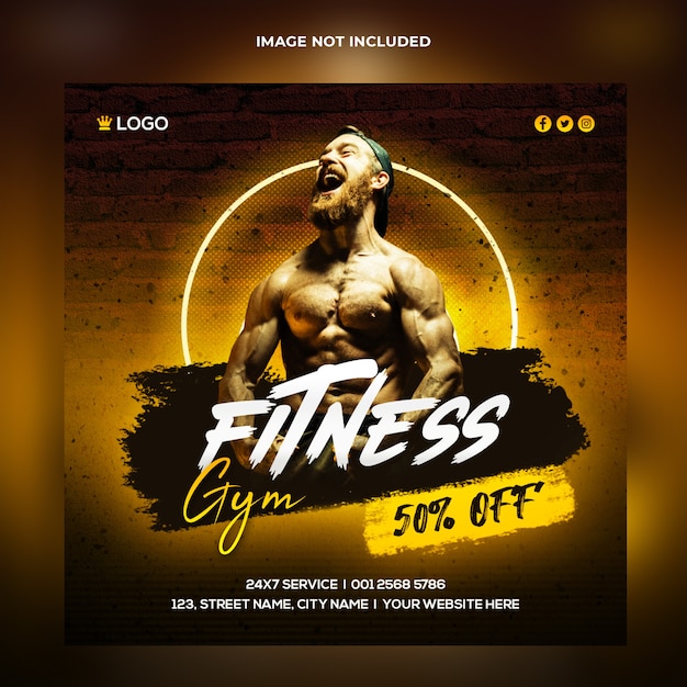 Fitness social media banner template