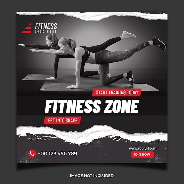 Fitness social media post template