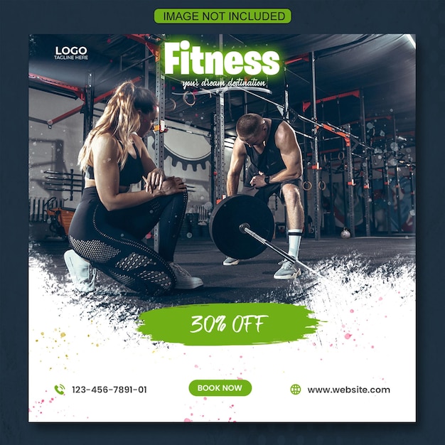 Fitness Workout Flyer Instagram Post Template