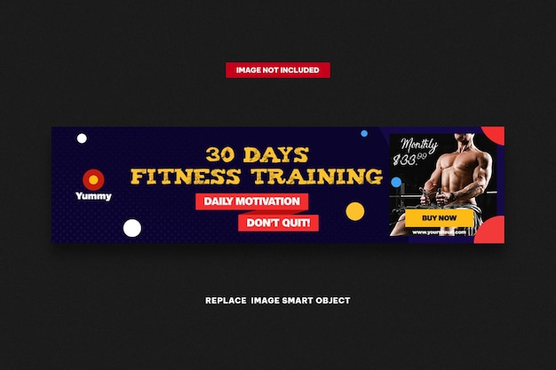 PSD fitness amp yoga banners web template