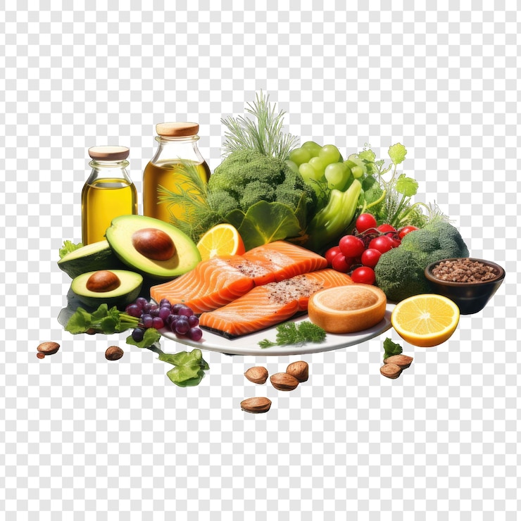 PSD fitnessfood geïsoleerde stijl png met witte achtergrond generatieve ia