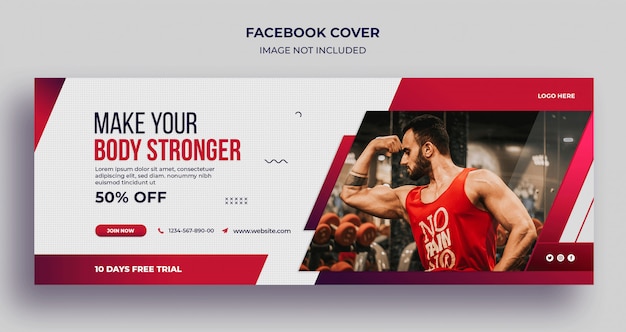 Fitnessruimte social media banner, instagram-sjabloon voor spandoek