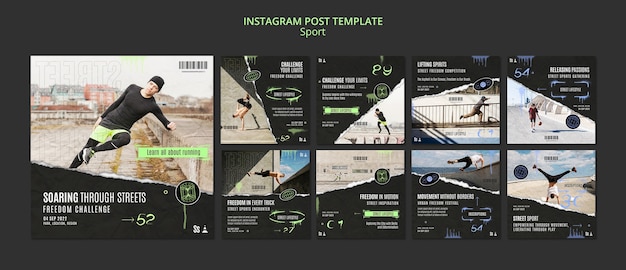 PSD fitnesstraining instagram-berichten